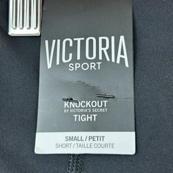 Victoria Sport Leggings Womens Small Black Drawstring Waist Hidden Pocket New - Picture 7 of 11